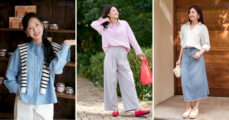 Sơ mi dáng rộng dễ dàng phối cùng quần ống suông, chân váy denim midi hoặc mix layer với áo len kẻ cho vẻ trẻ trung, thoải mái.