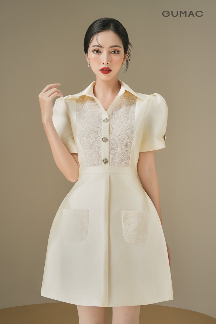 Đầm A phối ren cực kiêu sa