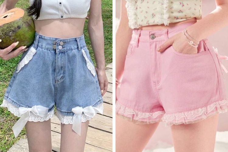 Quần ngắn style Coquette