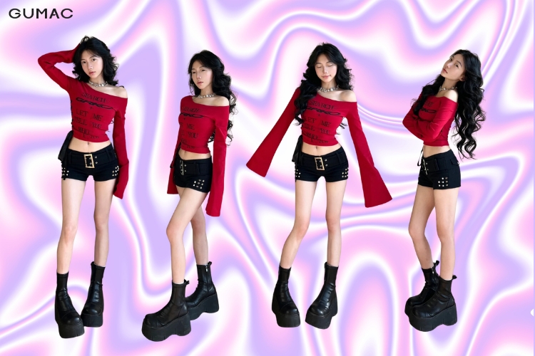 mix ao thun body tay dai y2k