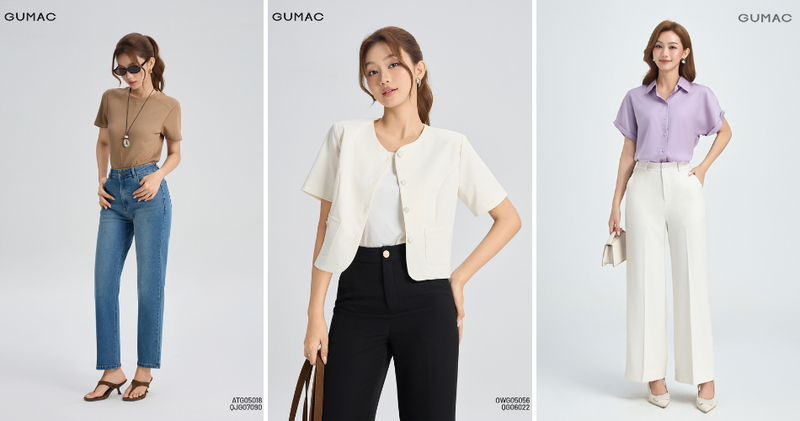 Phụ nữ 40 tuổi vẫn có thể lựa chọn phong cách trẻ trung bằng cách kết hợp các item cơ bản với màu sắc tươi sáng và phom dáng hiện đại.