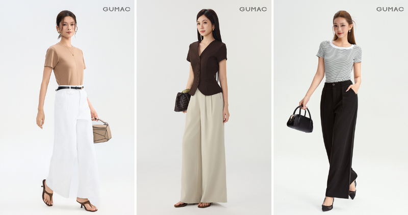 Quần ống rộng và quần tây là những item phù hợp với phụ nữ 40 tuổi nhờ sự thoải mái và khả năng tạo dáng thanh lịch.