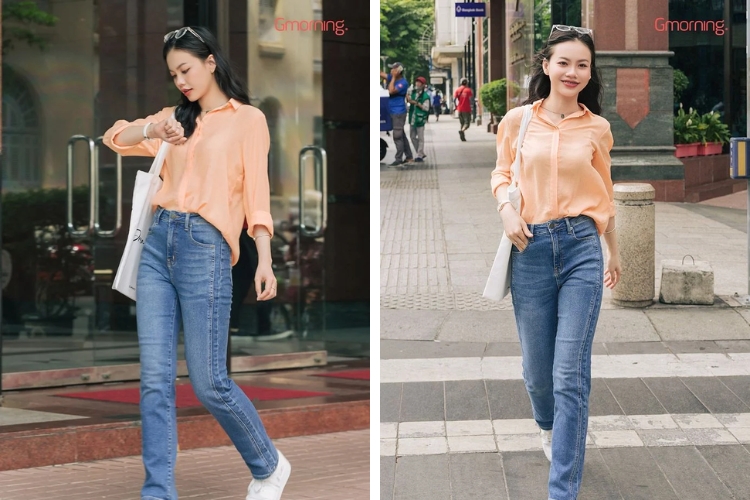 Quần jean ống đứng Quần jean ống đứng