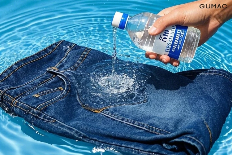 Cach giat quan jean bac mau