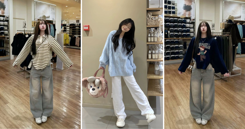 Phối quần jeans cùng áo sweater mang lại vẻ ngoài khỏe khoắn, thoải mái, lý tưởng cho những ngày dạo phố.