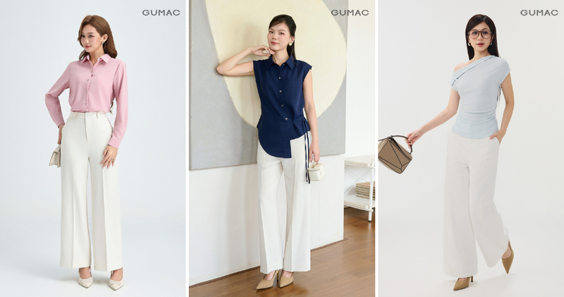 Quần tây trắng phù hợp với phong cách công sở, thanh lịch và tối giản.