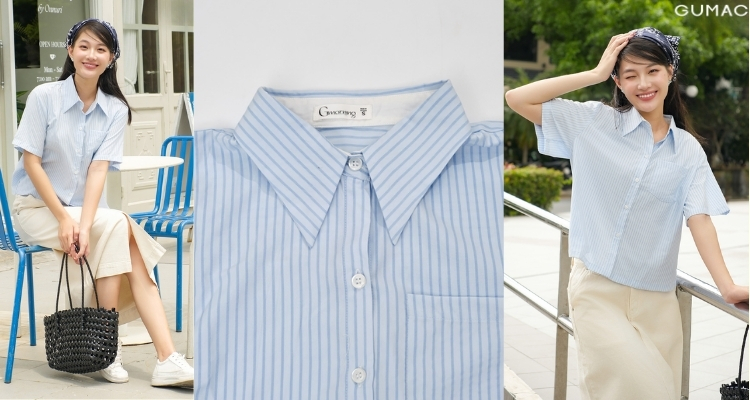 shop ao so mi nu long an phong cach cong so