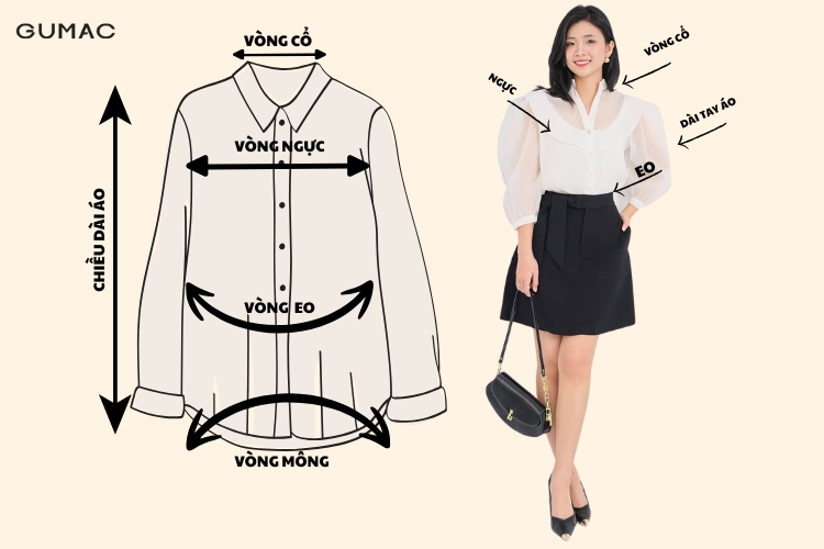 Cách xác định size áo nữ Cách xác định size áo nữv