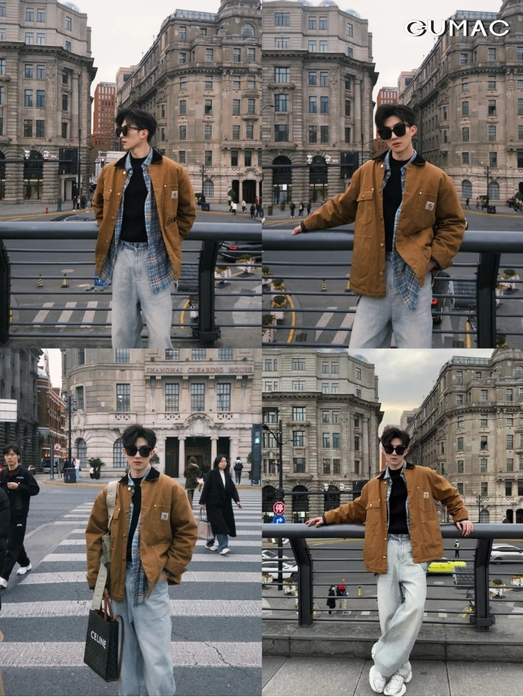 cuc ngau tao dang chup anh nam voi lan can