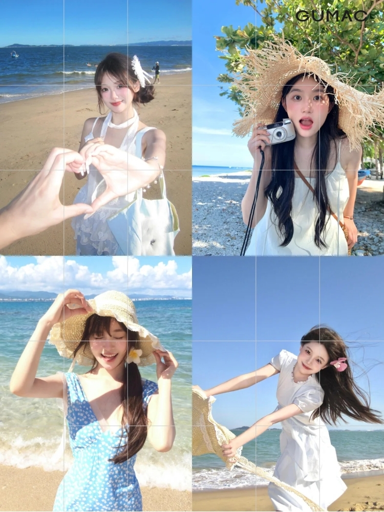 tao dang chup anh voi dam maxi di bien