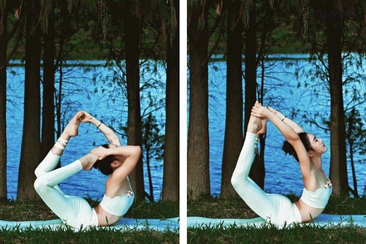 chup anh yoga ngoai troi tu the canh cung