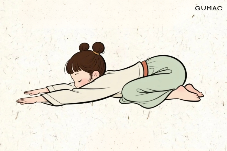 tao dang yoga chup anh tu the em be