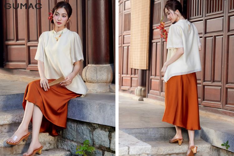 Set áo dài cách tân Ngọc Cát