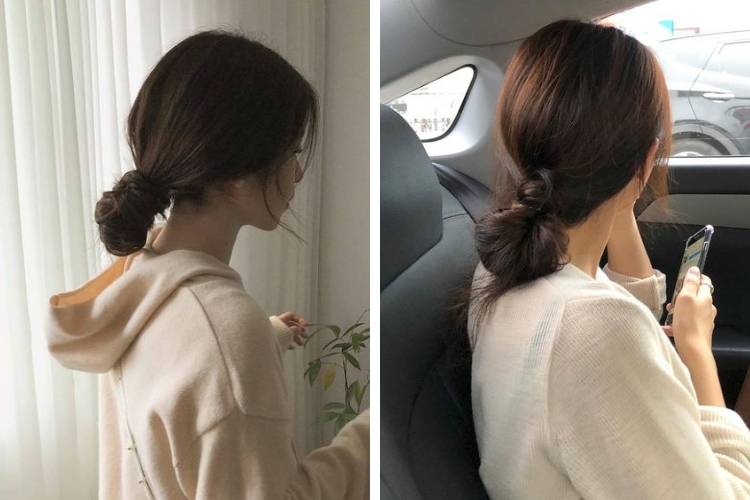 Búi tóc thấp đơn giản siêu nhanh chóng và tiện lợi
