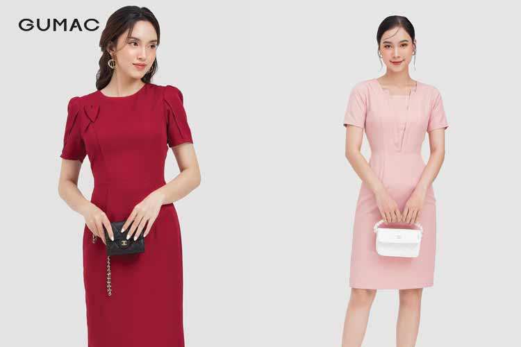 Váy đầm màu đỏ, hồng Váy đầm màu đỏ, hồng