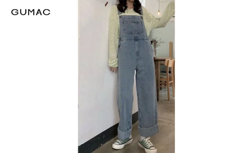 Áo thun mix quần yếm