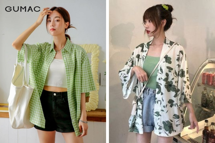 Cân bằng họa tiết khi phối 2 chiếc áo