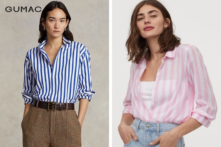 Mặc áo hai dây ở trong áo sơ mi sơ vin lịch sự