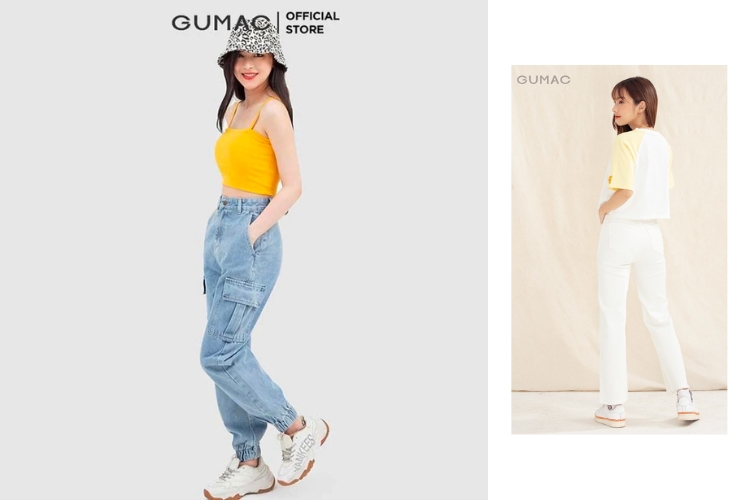 Quần yếm mix croptop năng động