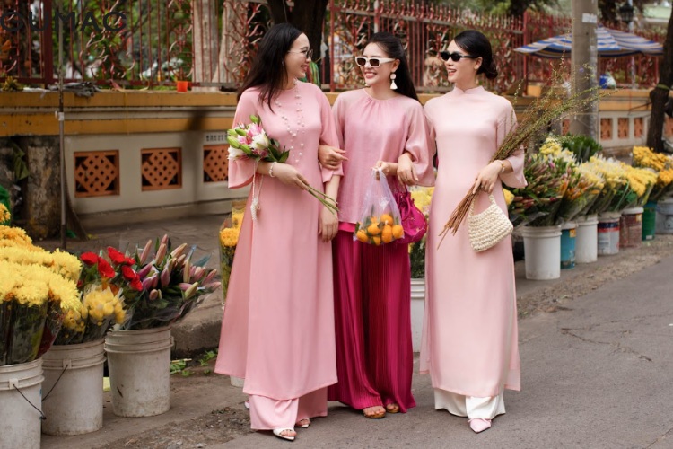 Shop ban ao dai truyen thong dep GUMAC duyen dang chuan net Viet