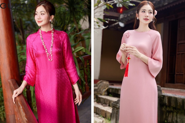 nhung mau ao dai Tet GUMAC dep kho cuong