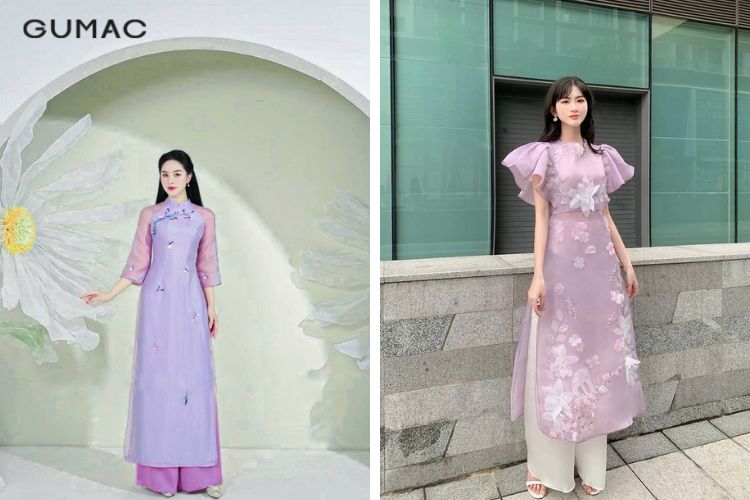 Áo Dài Tam Hoa Cách Tân kết hợp chân váy duyên dáng nhẹ nhàng kết hợp với  chân váy voan cực chanh sả | Shopee Việt Nam
