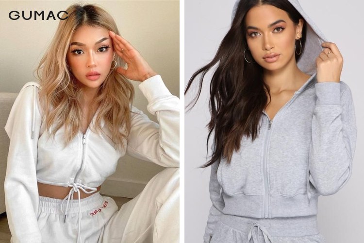 Áo khoác nữ dáng ngắn có nón