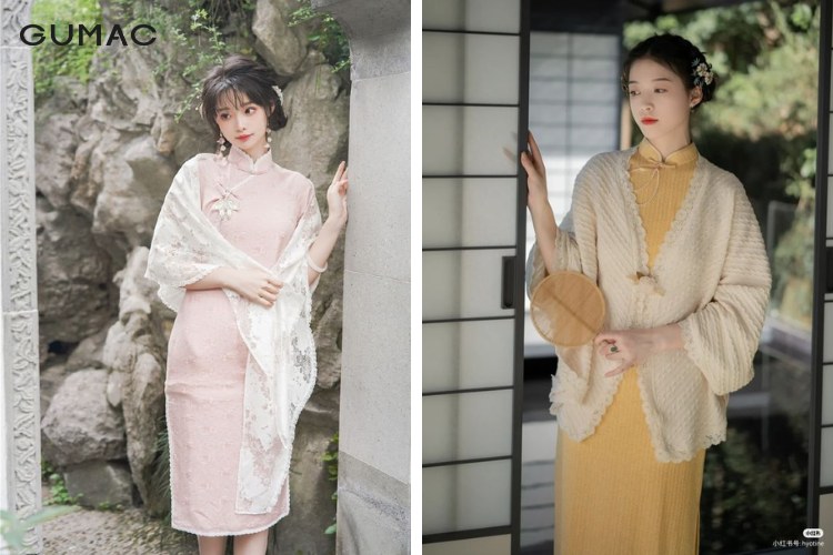 Mặc áo dài bên trong cardigan dịu dàng Mặc áo dài bên trong cardigan dịu dàng