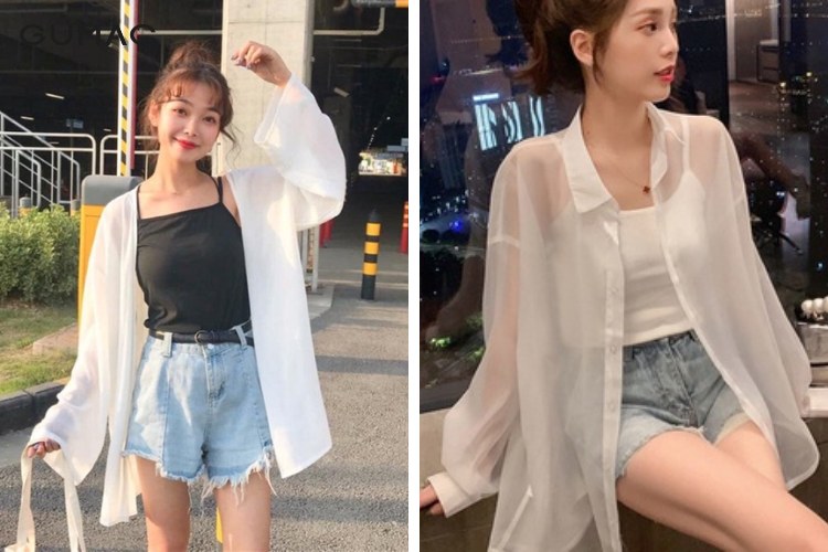 Áo khoác voan nữ đẹp nữ phong cách kimono Áo khoác voan nữ đẹp nữ phong cách kimono