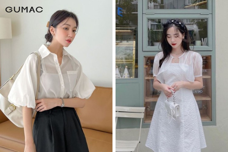 Áo khoác voan nữ đẹp tay bồng Áo khoác voan nữ đẹp tay bồng