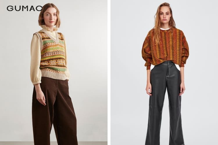 Cách phối áo layer họa tiết