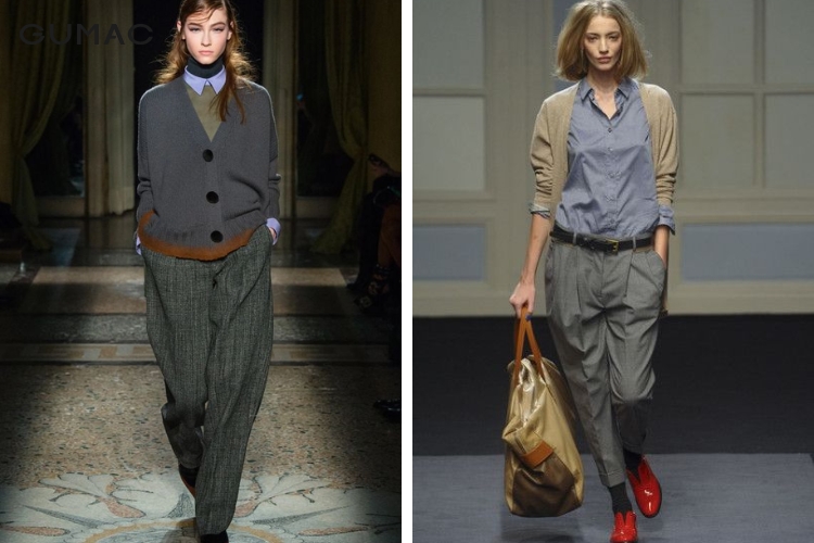 Phối áo sơ mi mùa đông cho nữ cùng cardigan trẻ trung