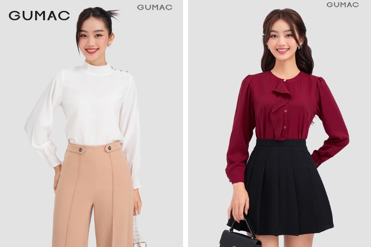 Chất vải phù hợp cho áo sơ mi nữ khi mặc vào mùa đông