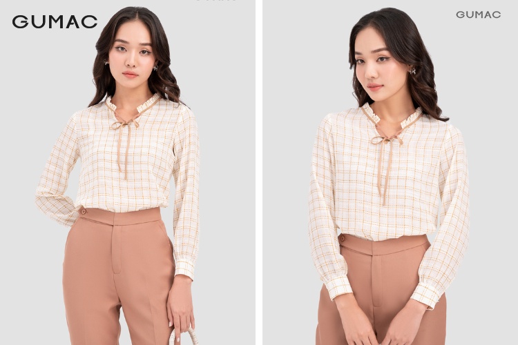 Lựa chọn áo cổ bèo viền phối để mặc vào mùa hè dành cho bạn nữ