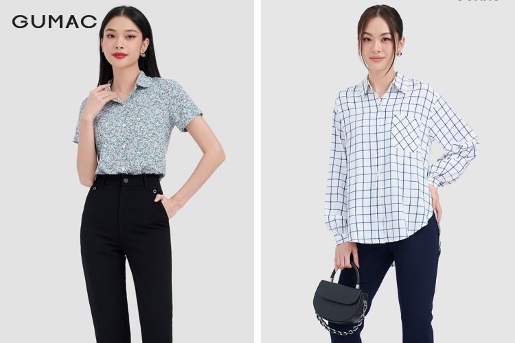 Phối áo sơ mi với quần jean phù hợp cho mùa hè