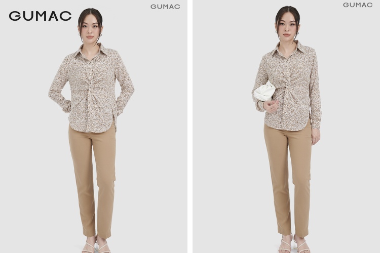 Áo sơ mi dành cho nữ kiểu xoắn để có thể diện trong thời tiết mùa thu