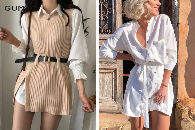 Kết hợp thắt lưng tạo điểm nhấn cho áo sơ mi nữ