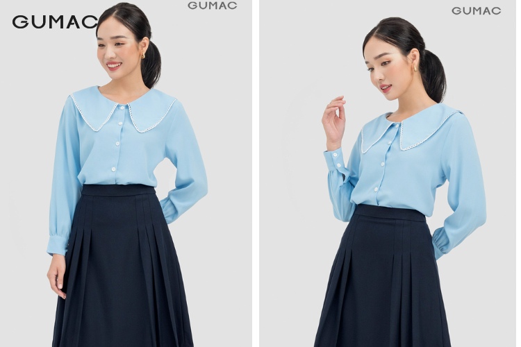 Lựa chọn áo sơ mi mùa thu có kiểu đăng ten dành cho chị em phụ nữ