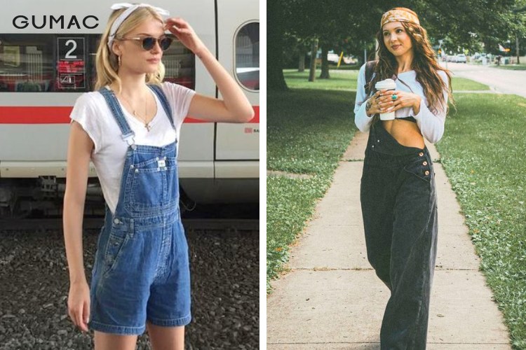 Kết hợp baby tee cùng đồ yếm trẻ trung