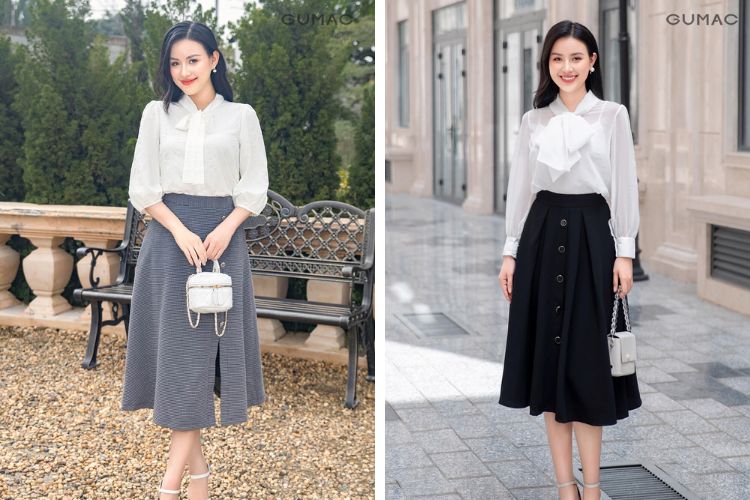 đầm cho người béo bụng chan vay xoe