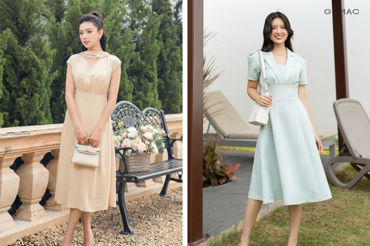 mẫu váy cho người béo bụng mau vay chiec eo cho nguoi beo bung