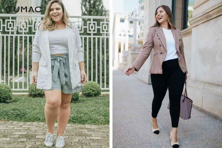Lựa chọn tóc mix áo blazer cho nàng mũm mĩm