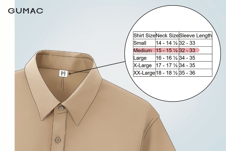 Chọn áo sơ mi vừa vặn theo số đo cơ thể