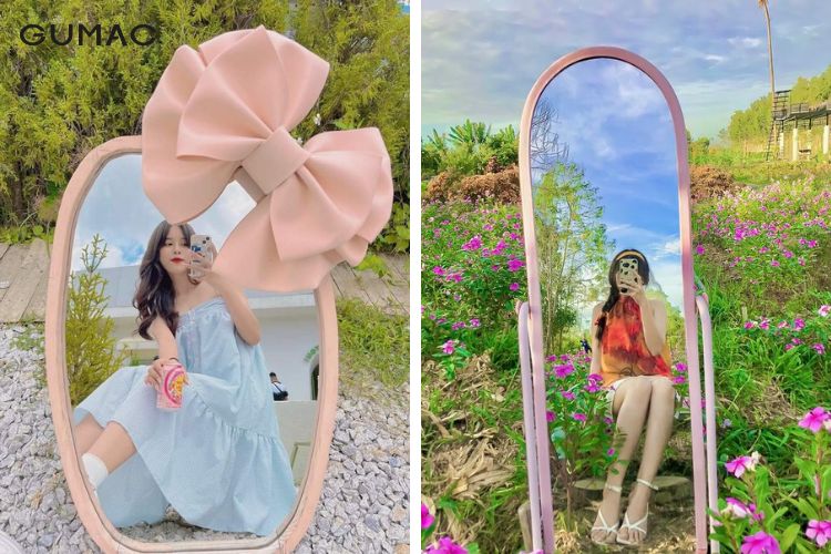 Chụp ảnh toàn thân tự nhiên và thần thái trước gương Chụp ảnh toàn thân tự nhiên và thần thái trước gương