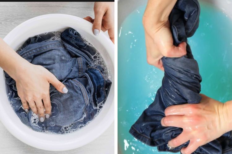 Cách giặt quần jean bằng tay