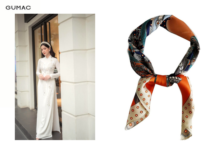 Áo dài cùng khăn lụa