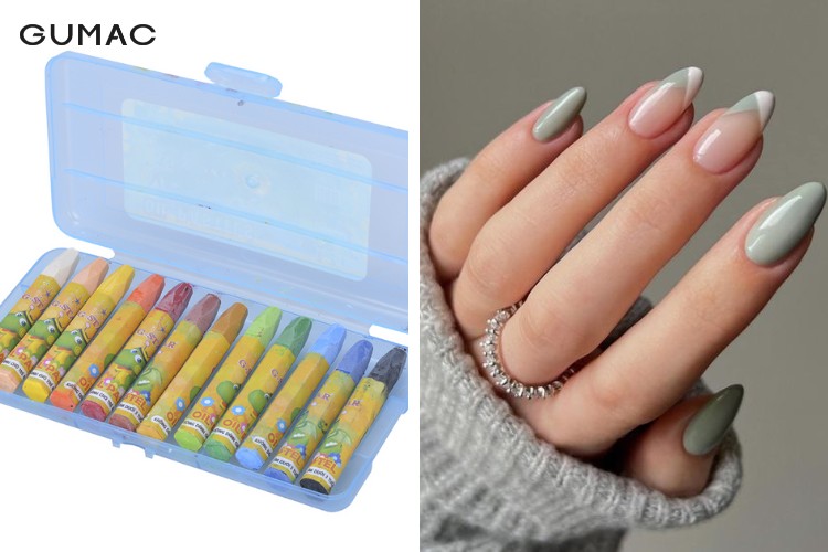 Cách làm sơn móng tay với sáp màu