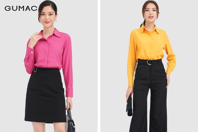 Áo sơ mi form dài phong cách giấu dành cho các nàng