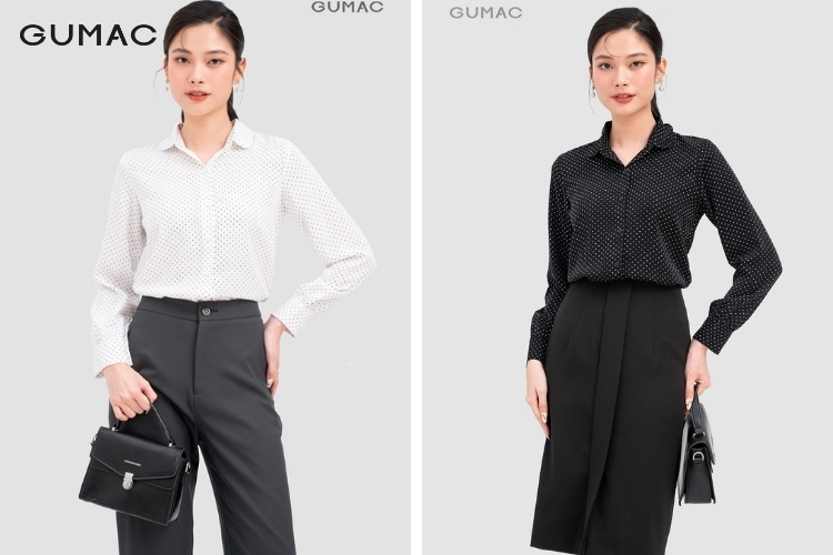 Phong cách thời trang áo sơ mi dáng dài cho nữ bầu tròn