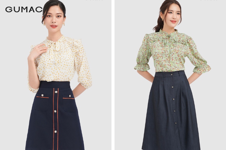 Áo sơ mi tay phồng lỡ dành cho nữ ao so mi tay phong lo danh cho nu